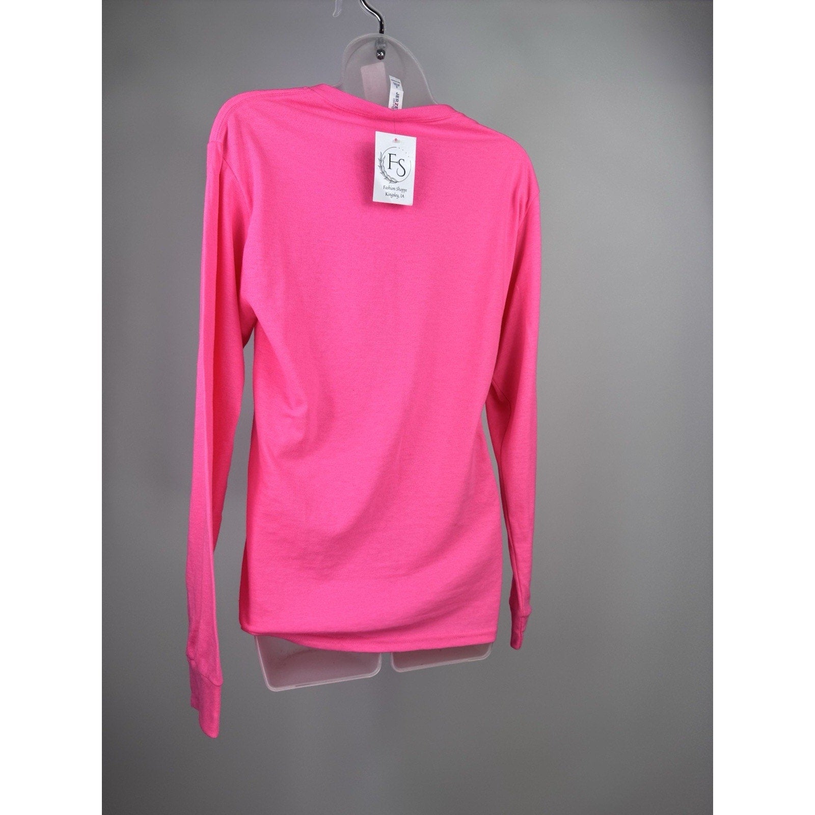 Women's Merry Long Sleeve Pink Graphic T-Shirt - Small Dri-Power