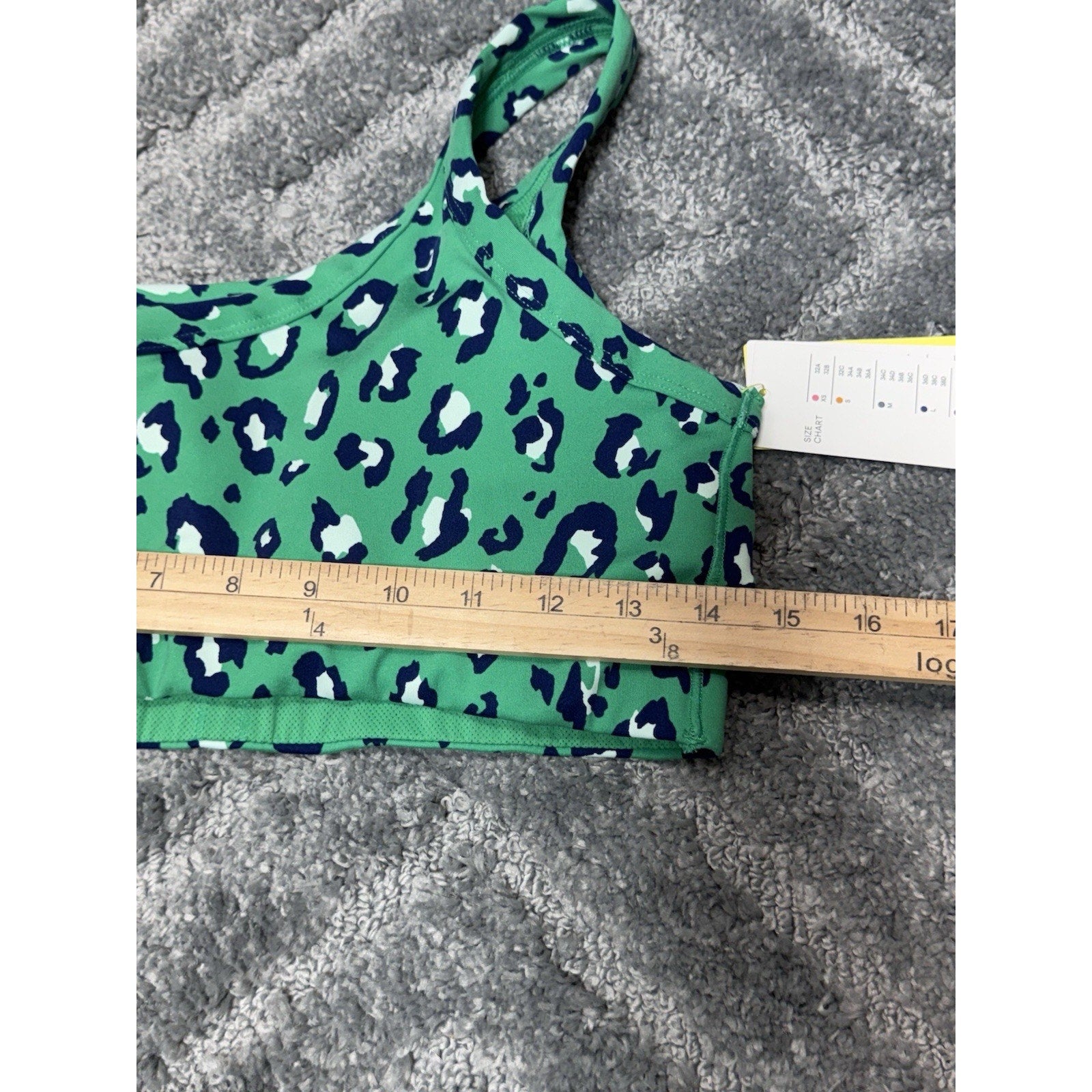 NWT All in Motion Brushed Sculpt Asymmetrical Green Sports Bra Size Large