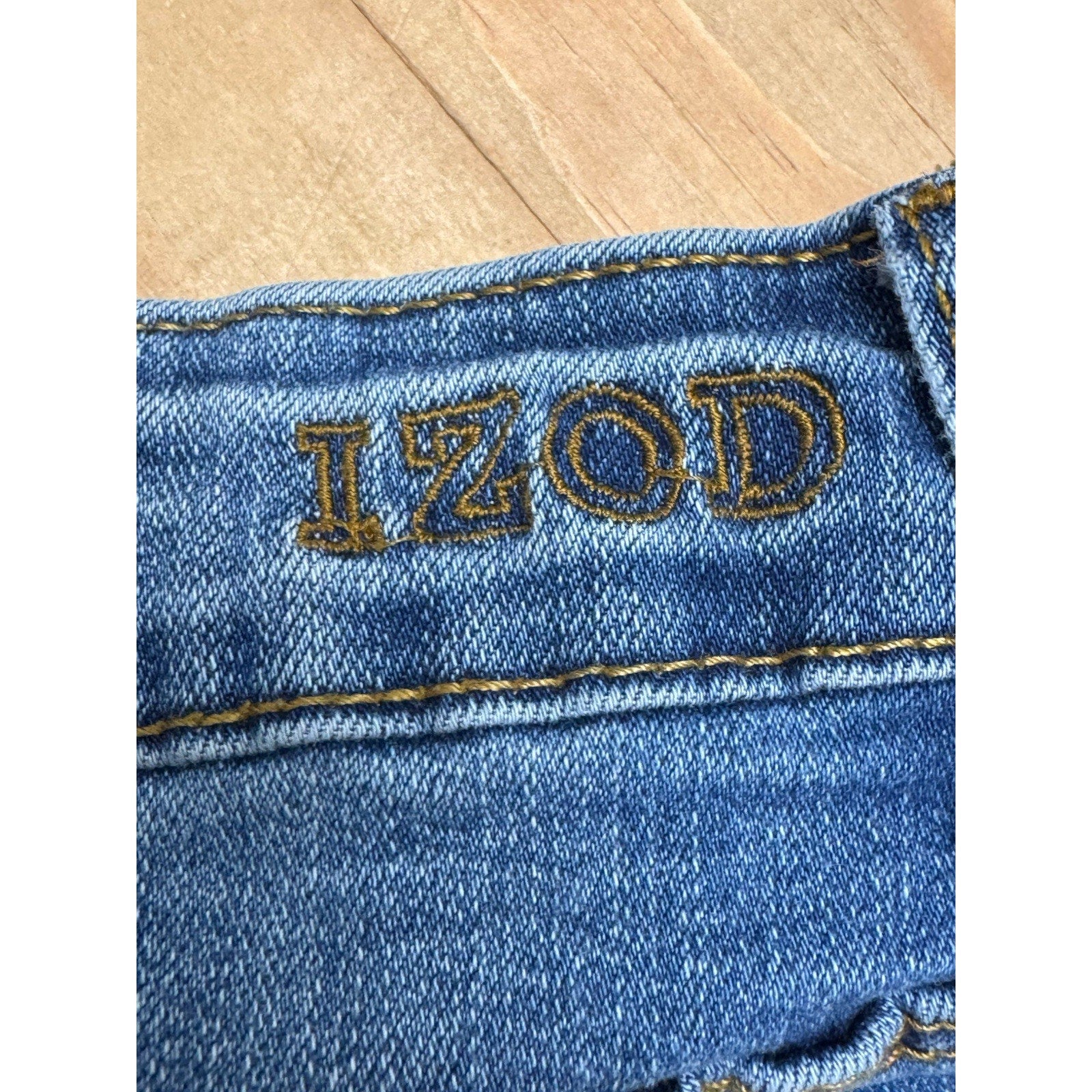 Izod Pants Womens 10 Blue Denim Jeans Straight Stretch