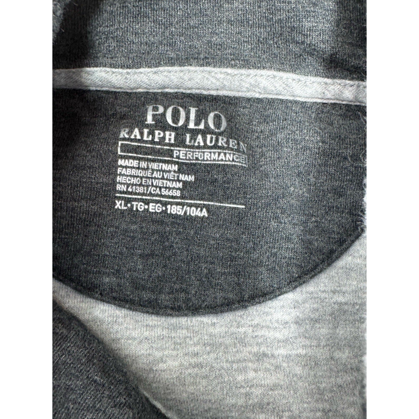 Polo Ralph Lauren 1/4 Zip Long Sleeve Heather Gray Pullover Men’s Size XL