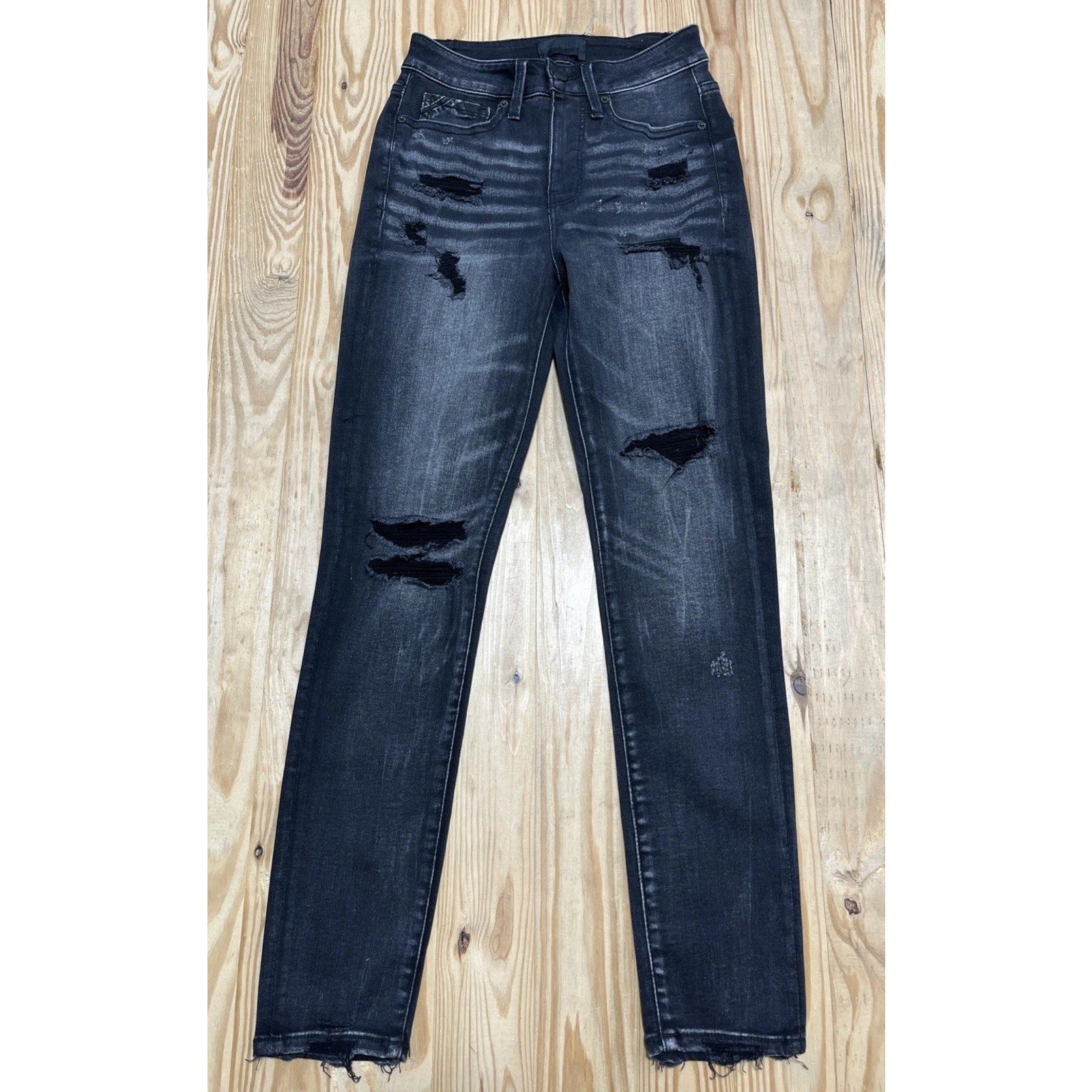 Buckle Black Fit No. 35 Ankle Skinny Distressed Black Women’s Jeans 25