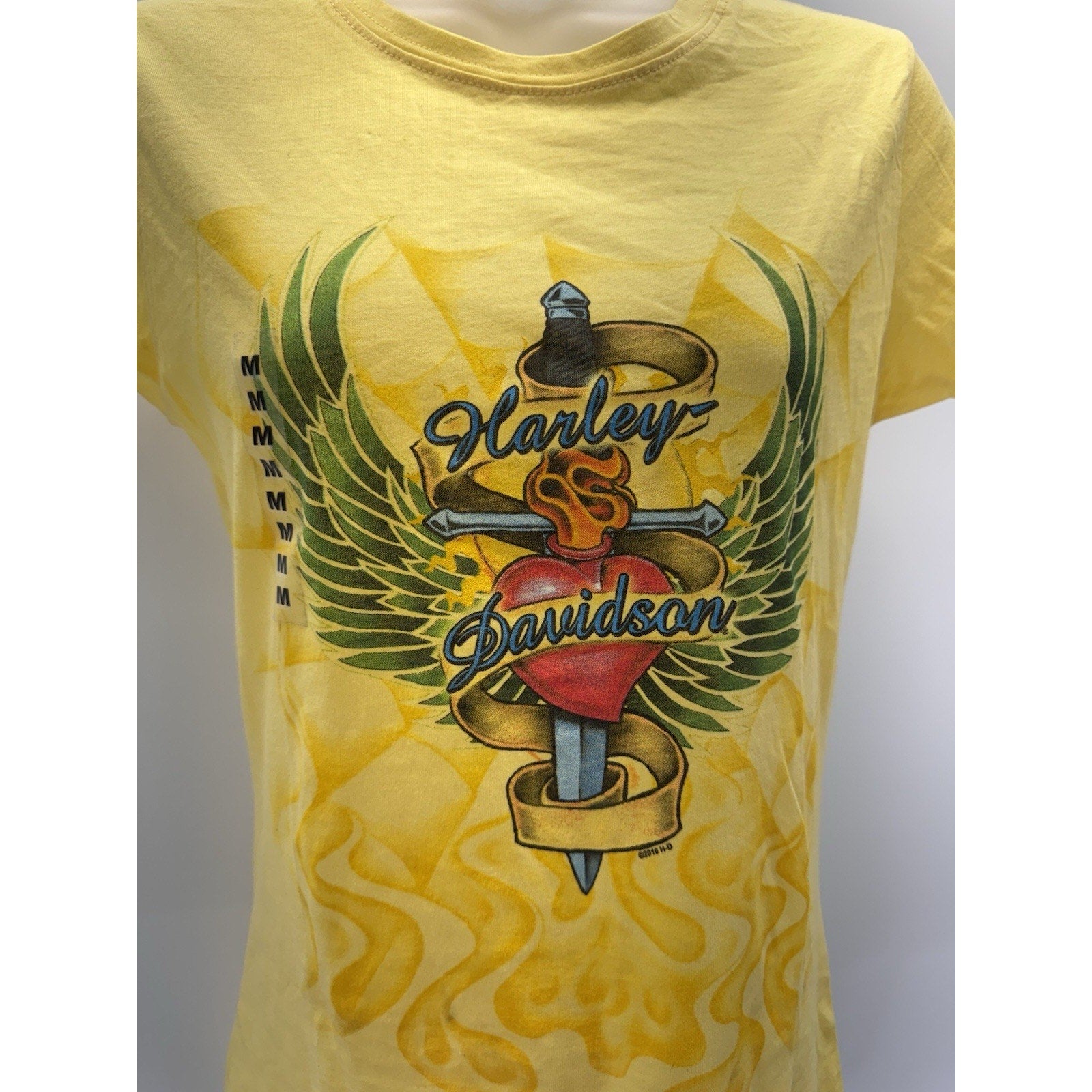 Barb’s Harley Davidson Philadelphia, PA Women’s M Yellow Short Sleeve T-Shirt