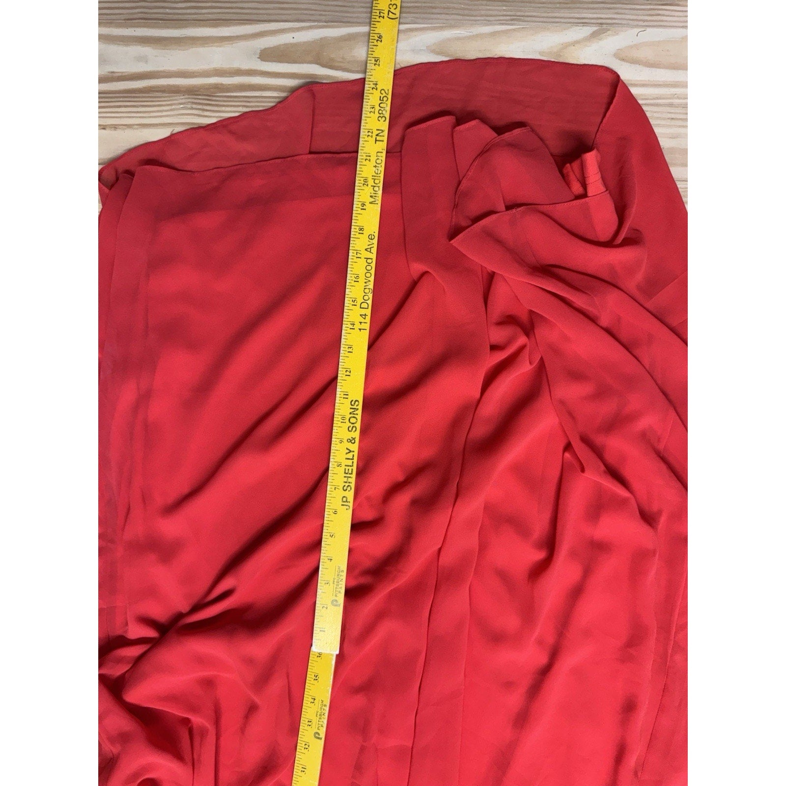 Maniju Women’s Coral Red Formal Maxi Lace Front Dress Size Large NWT