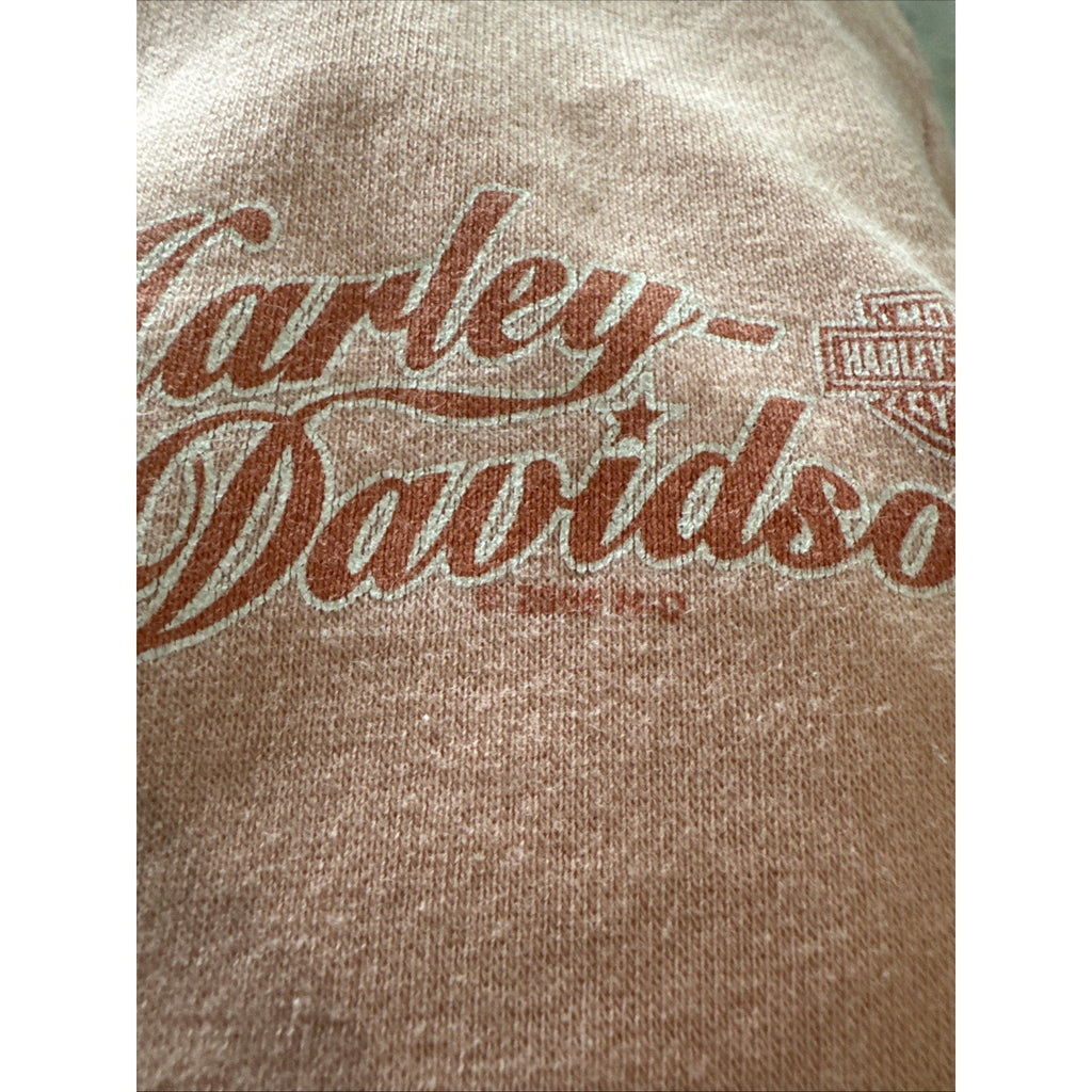 Harley Davidson Motorcycle Shirt Women’s X-Large Top Peach 2005 Grand Rapids, MI