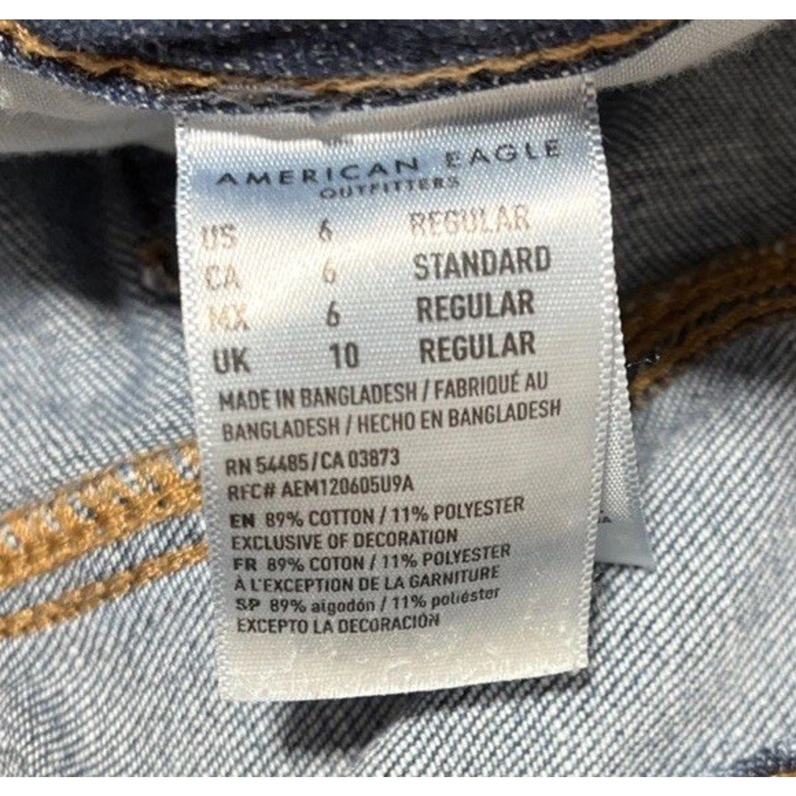 American Eagle Outfitters Tom Girl Button Fly Blue Jeans Woman Size 6