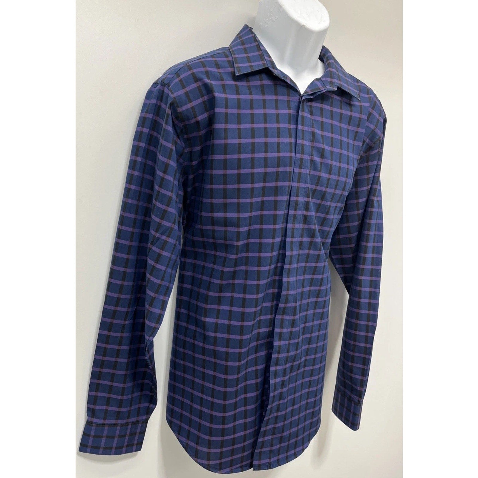 Calvin Klein Men's Slim Fit Non-Iron Performance Dress Shirt Cotton 17.5 32/33