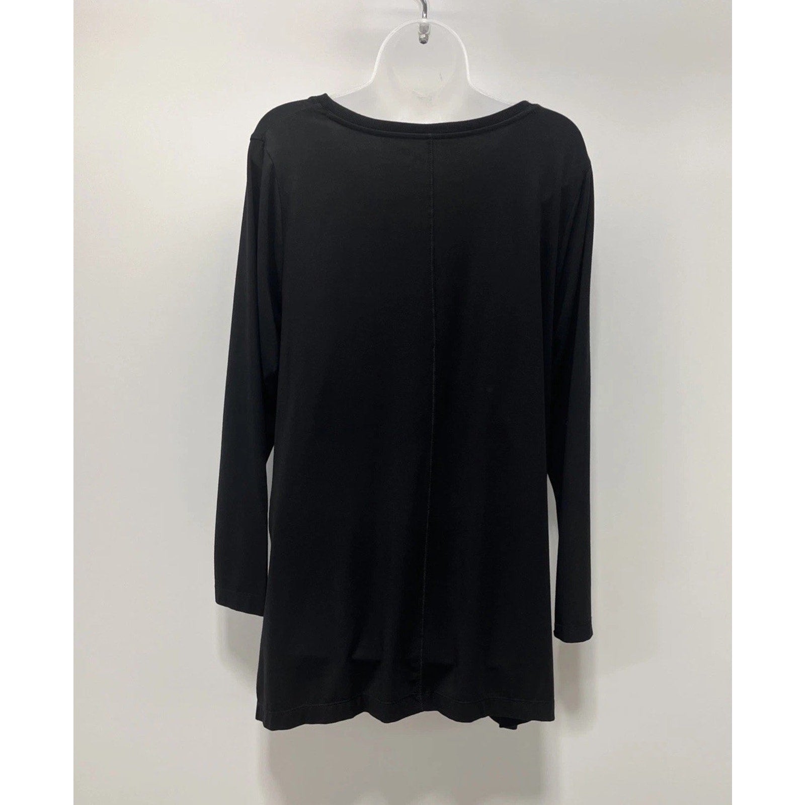 Chico's Ultimate Tee Touch Of School Side Button Tunic Women's Size 2/L Black