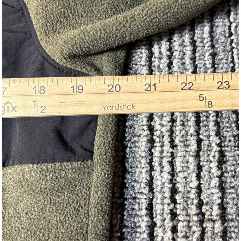 North Face Denali Fleece 1/4 Zip Pullover Men's S Olive Green Black Sweatshirt