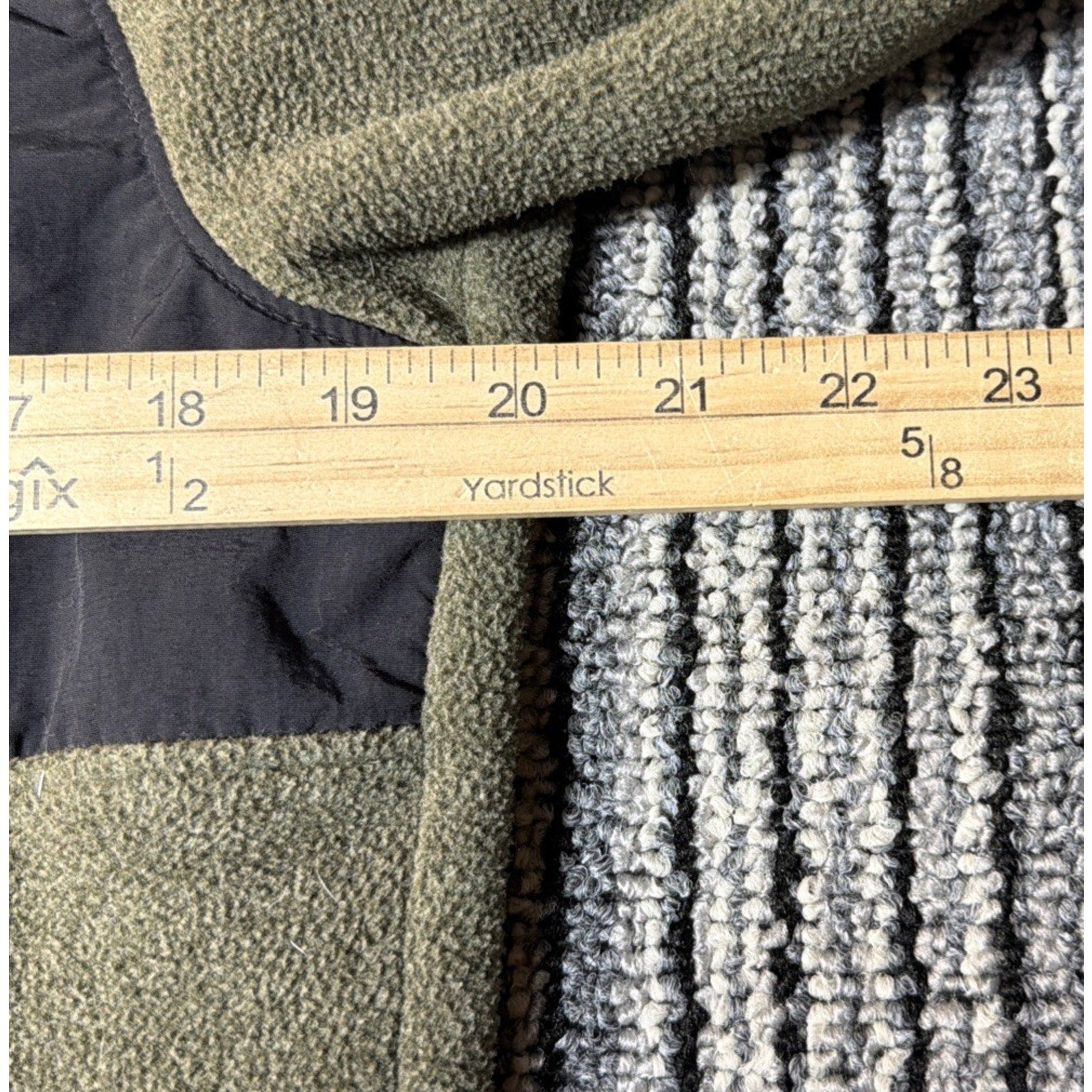 North Face Denali Fleece 1/4 Zip Pullover Men's S Olive Green Black Sweatshirt