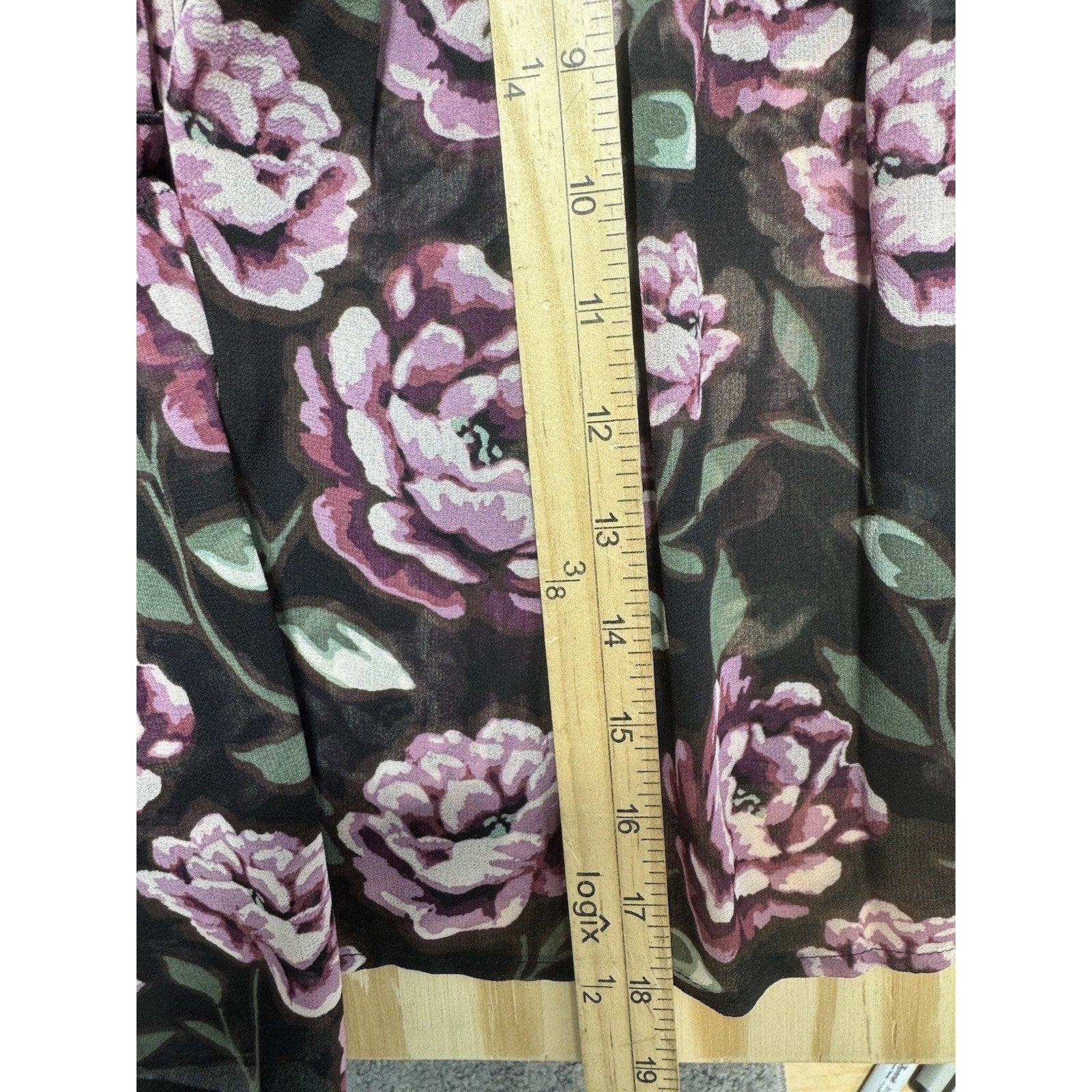 NWT Forever 21 Floral Maxi Dress Womens Small Black Pink Long Sleeve Cottagecore