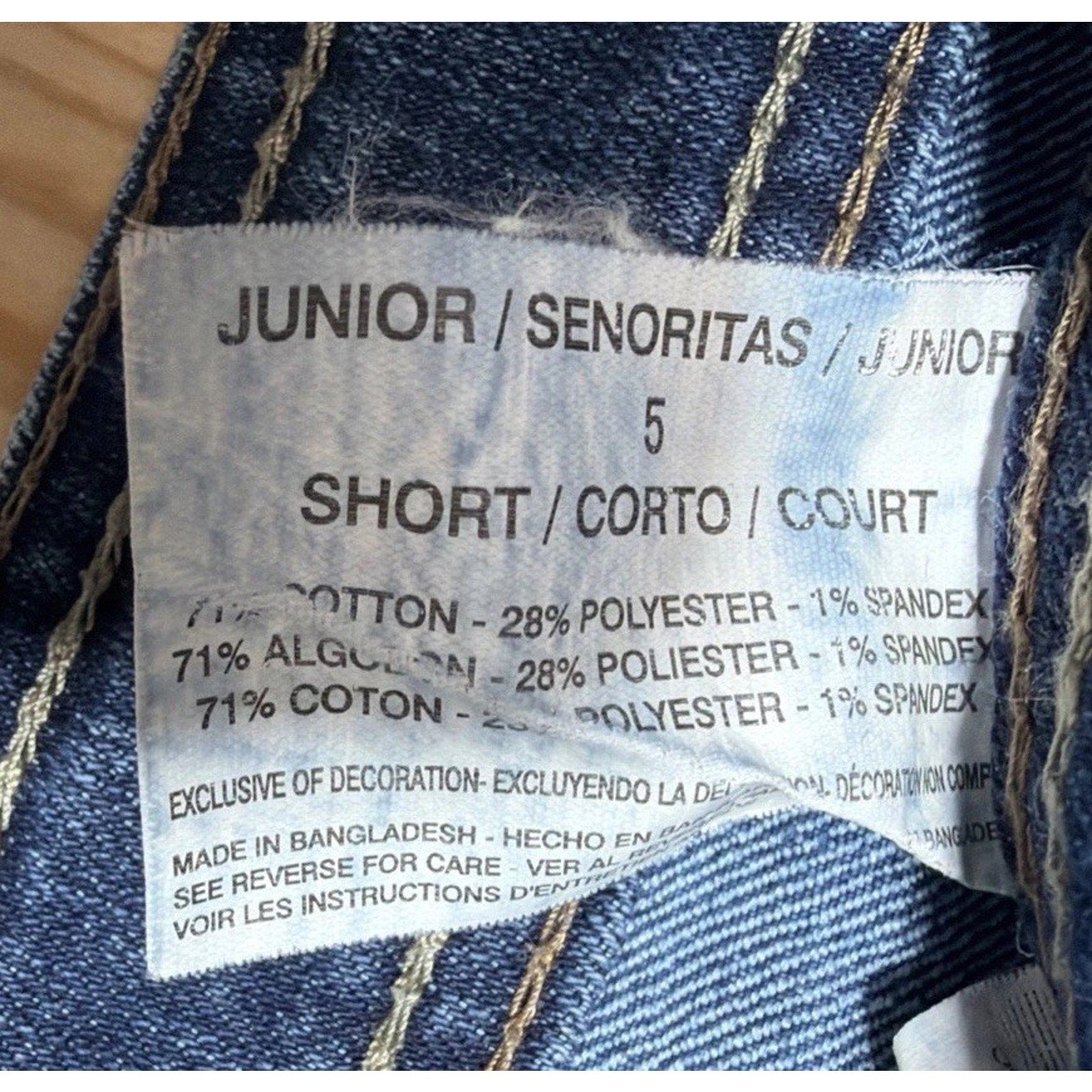 L.e.i. 5 Short Blue Denim Sofia Hipster Flare Embroidered Jeans Y2K 28x28