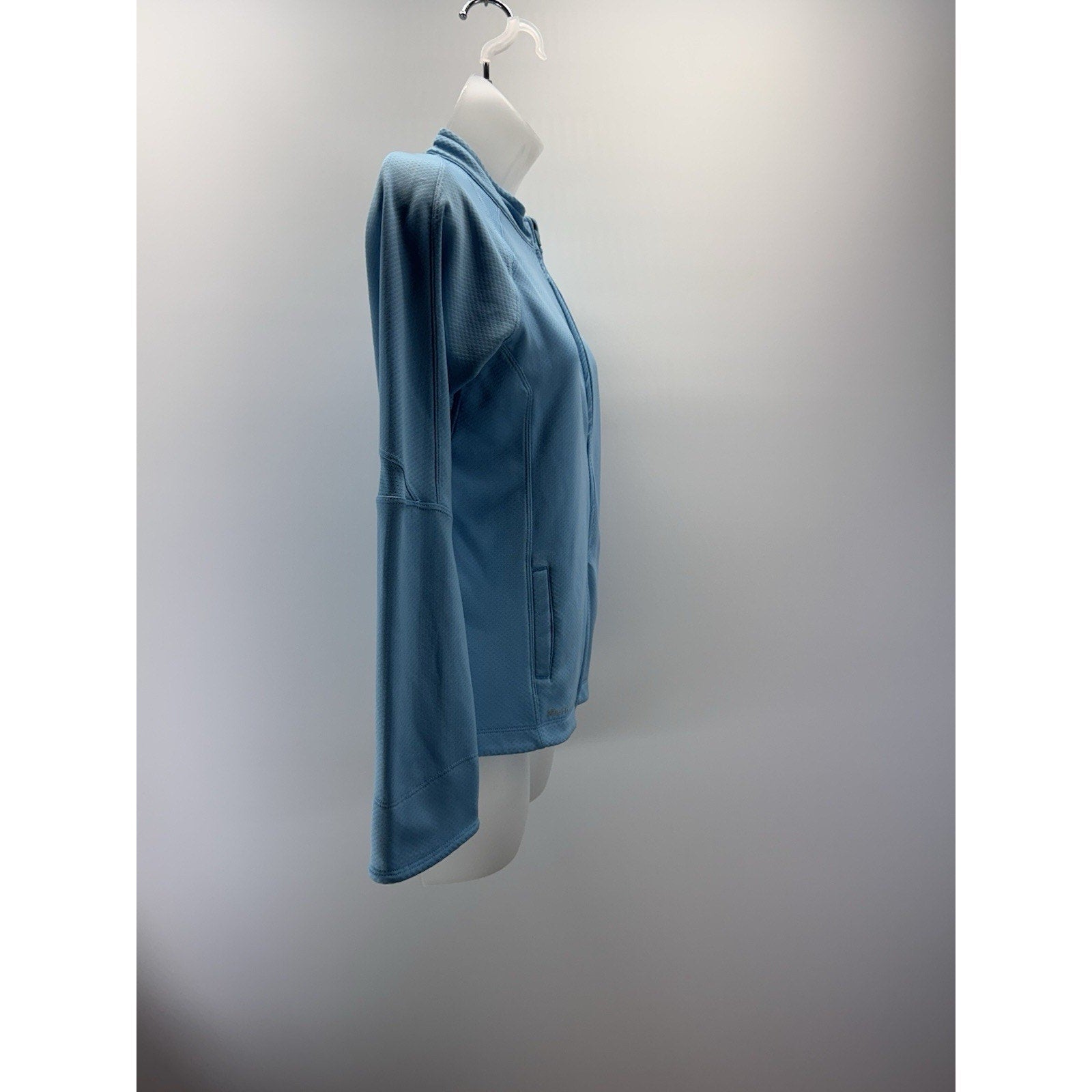 NIKE Running NikeFit Light Blue Full Zip Pocket Athletic Jacket Women’s Size XL