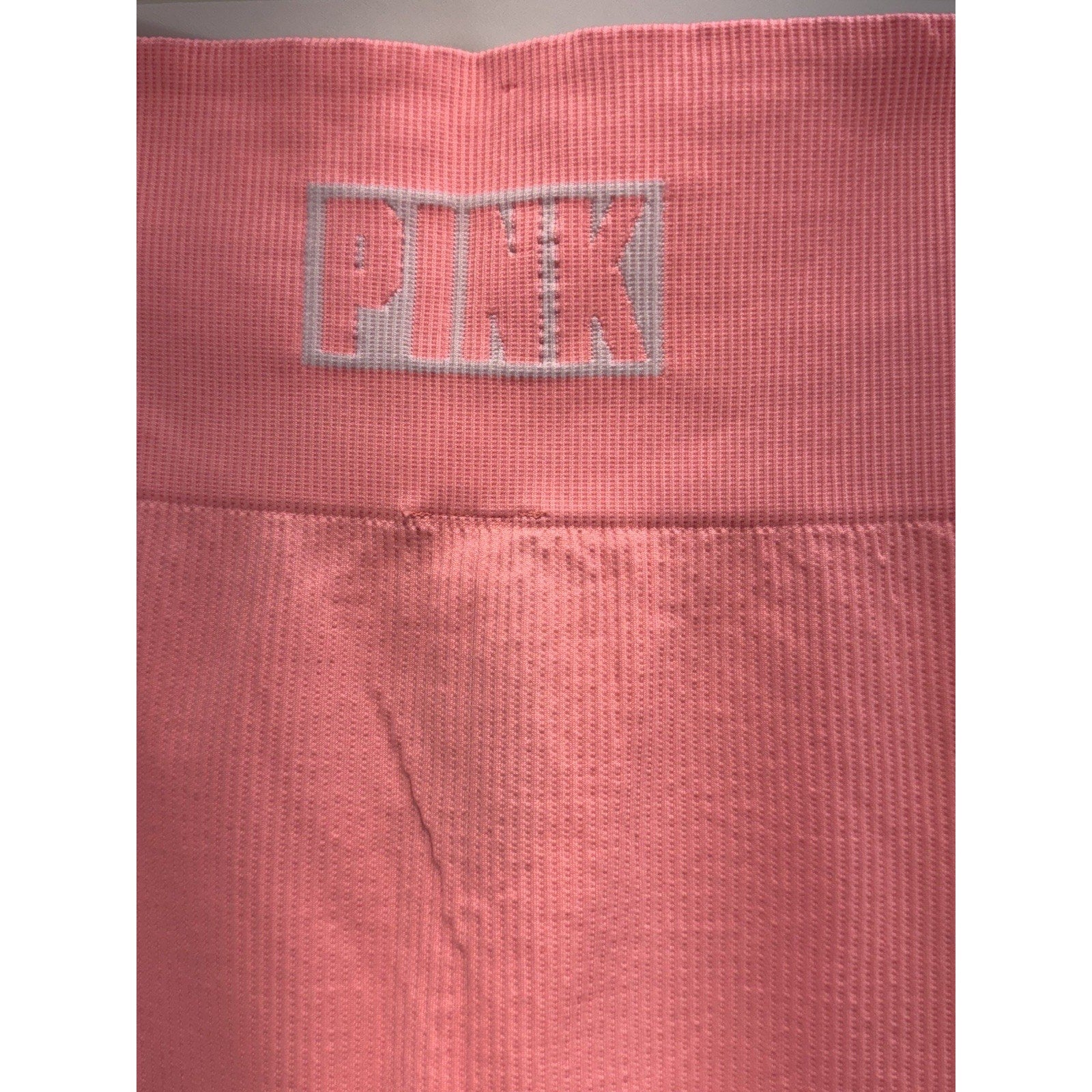 Victoria Secret Pink Cool & Comfy Peach Seamless Leggings Women’s Size Large