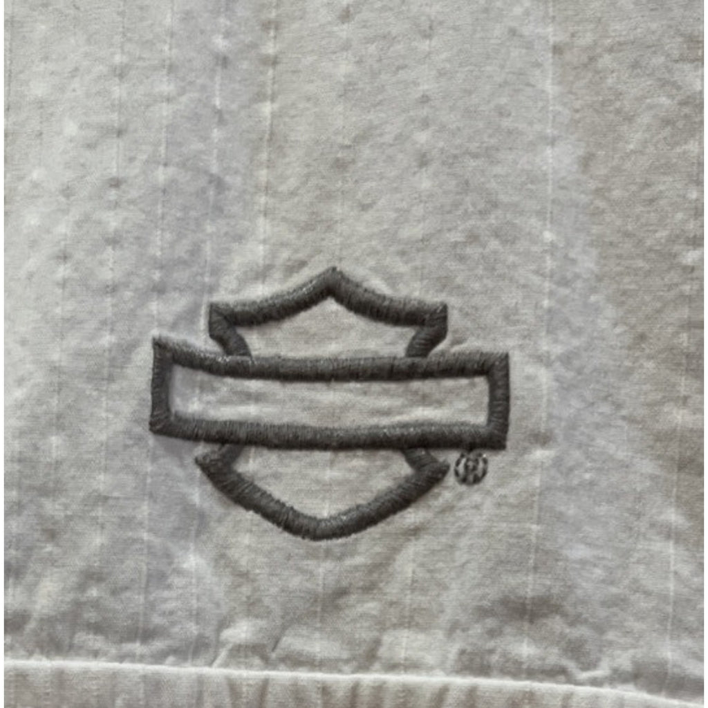 Harley Davidson Men’s White Denim Longsleeve Button Up Bar And Shield Logo XL