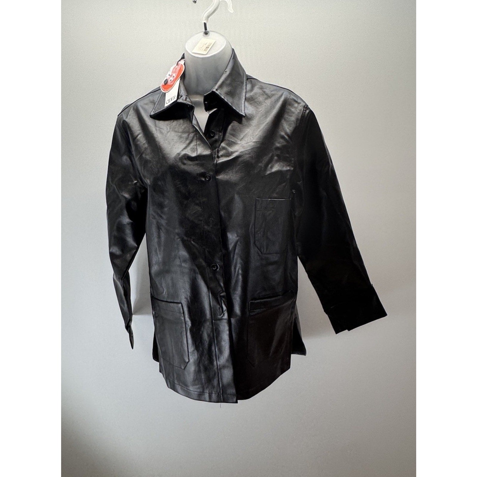 CIDER Black Long Sleeve Button Up Jacket Women’s S NWT