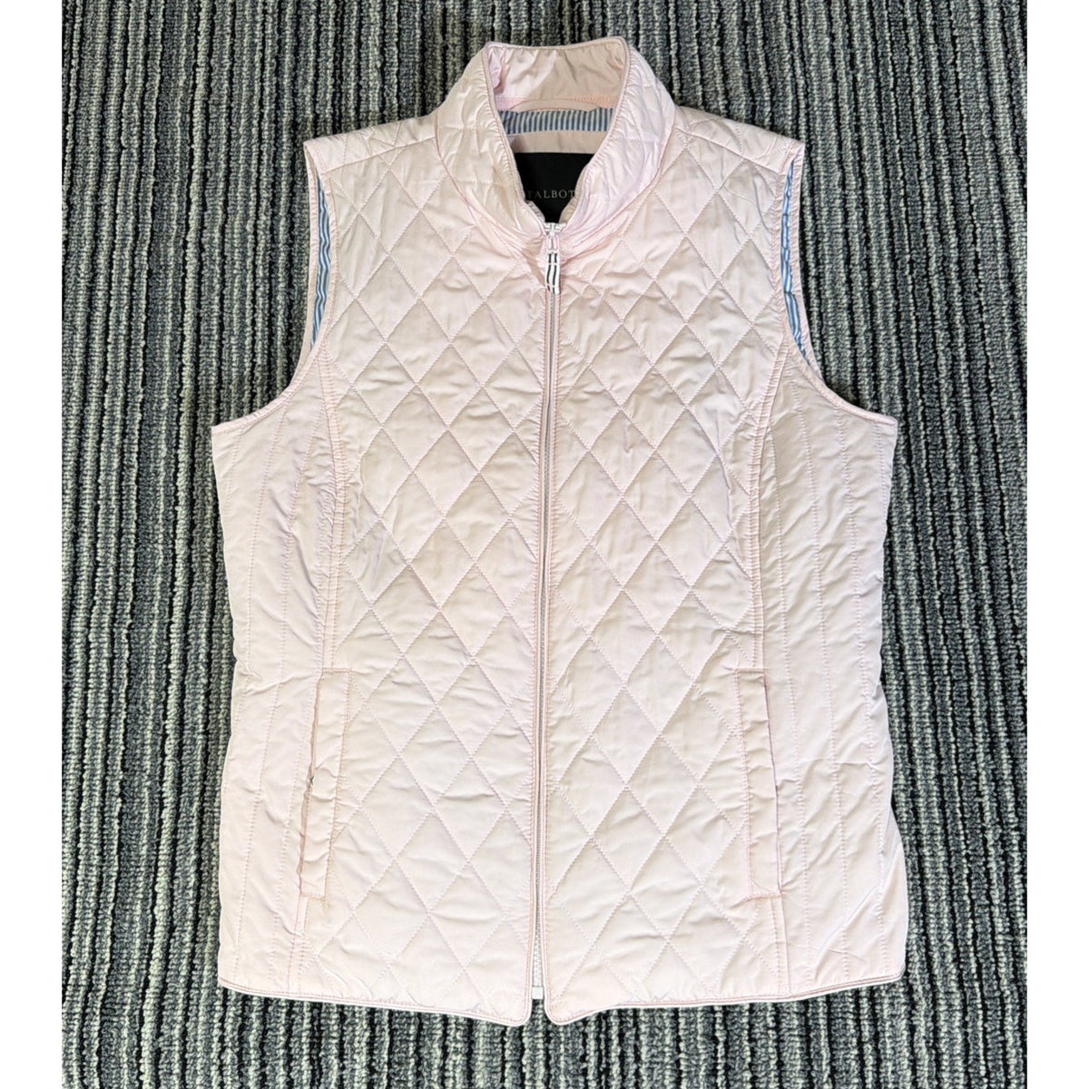 Talbots Women’s Light Pink Quilted Lightweight Puffer Vest Full Zip Large