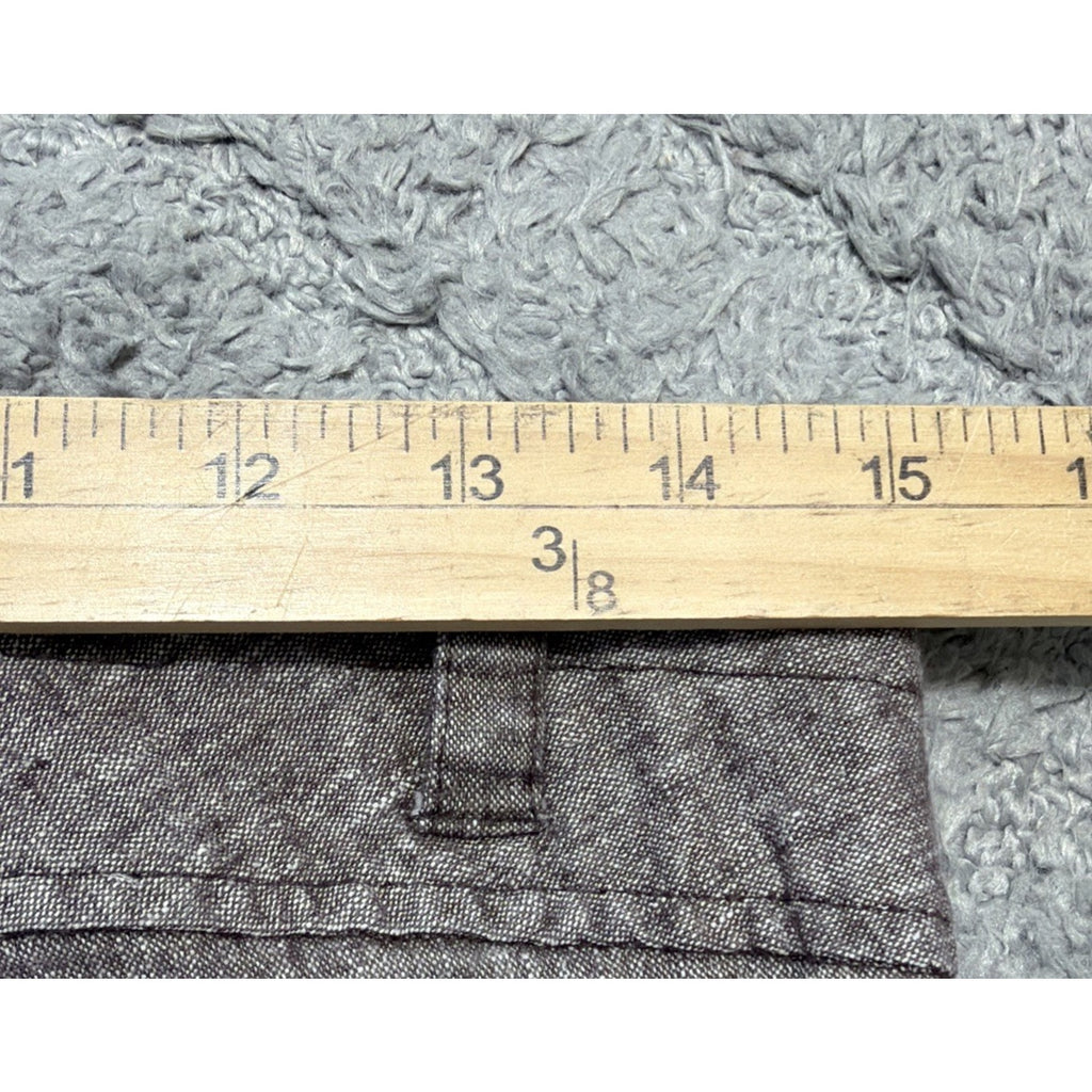 Charlotte Russe Women’s 7 Dress Pants Linen Blend Gray Flared Bottom Career