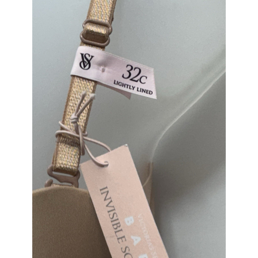 Victoria's Secret Ivory BARE Invisible Solutions Lightly Lined Bra Size 32C