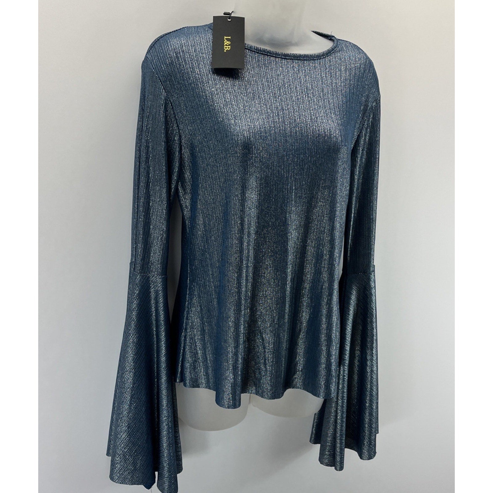 LUCKY AND BLESSED Shimmer Tunic Sz L Boho Flowy NWT