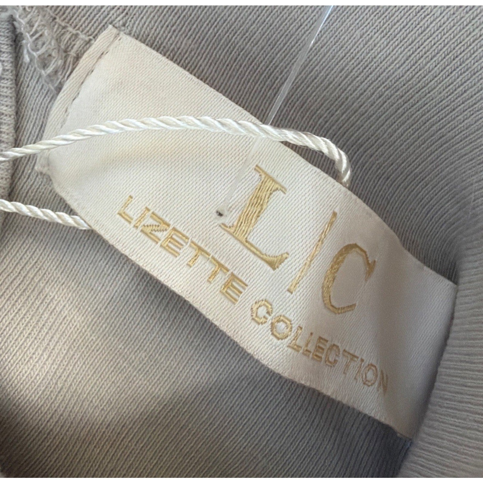 NWT LC Lizette Collection Gray Rhinestone Studded Crop Top Shirt Medium