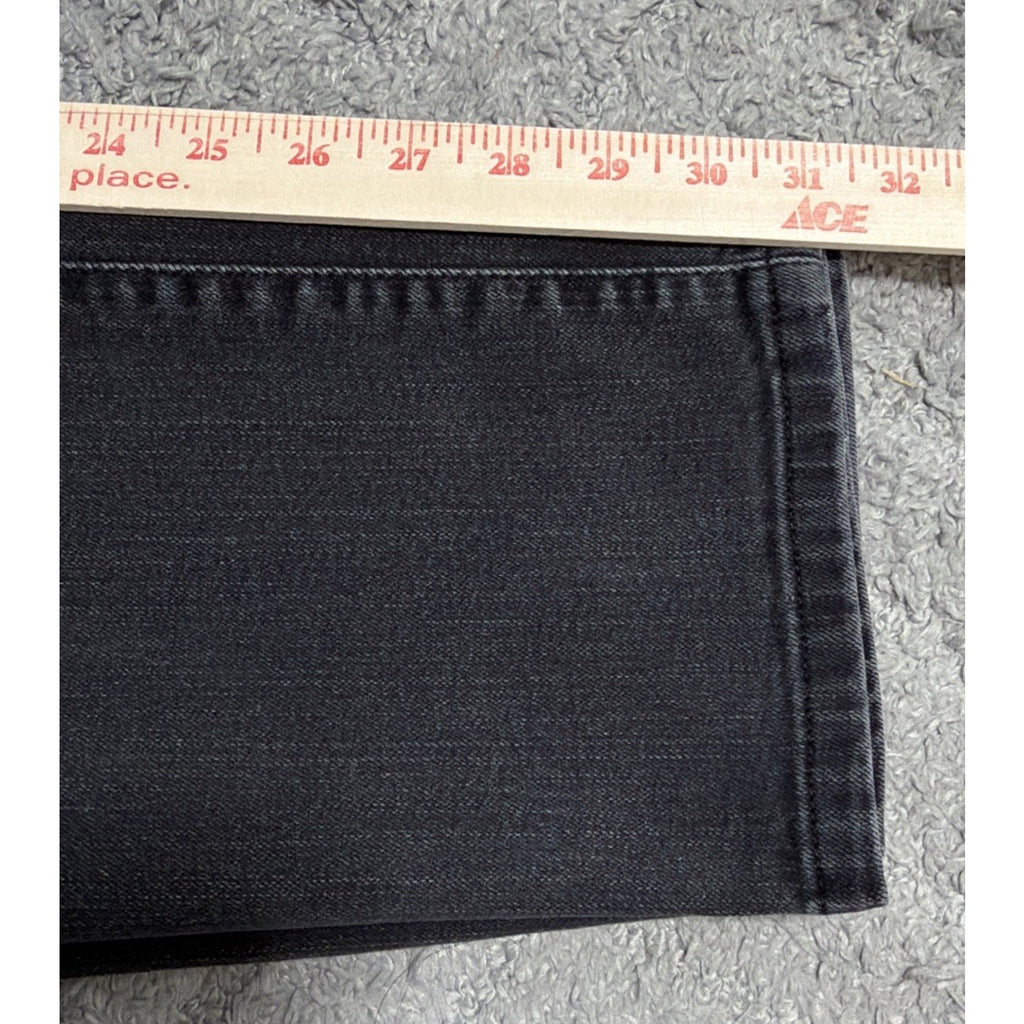 Levis Jeans Womens Black Faded 505 Straight Leg Denim 32x31