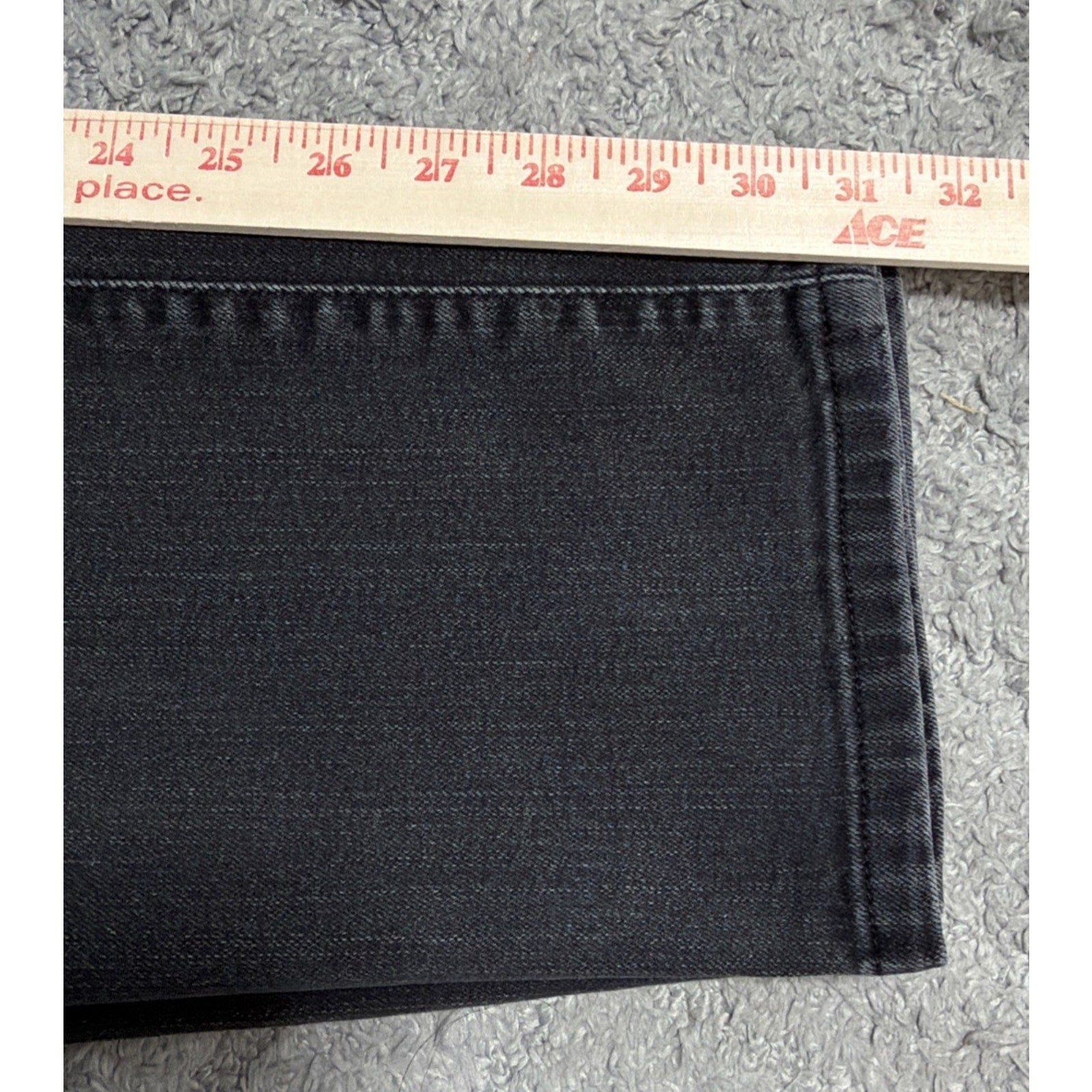 Levis Jeans Womens Black Faded 505 Straight Leg Denim 32x31