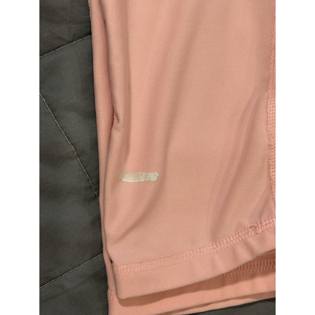 RBX L Pink Ribbed Cell Phone Pockets Capri Leggings Women’s Size Medium