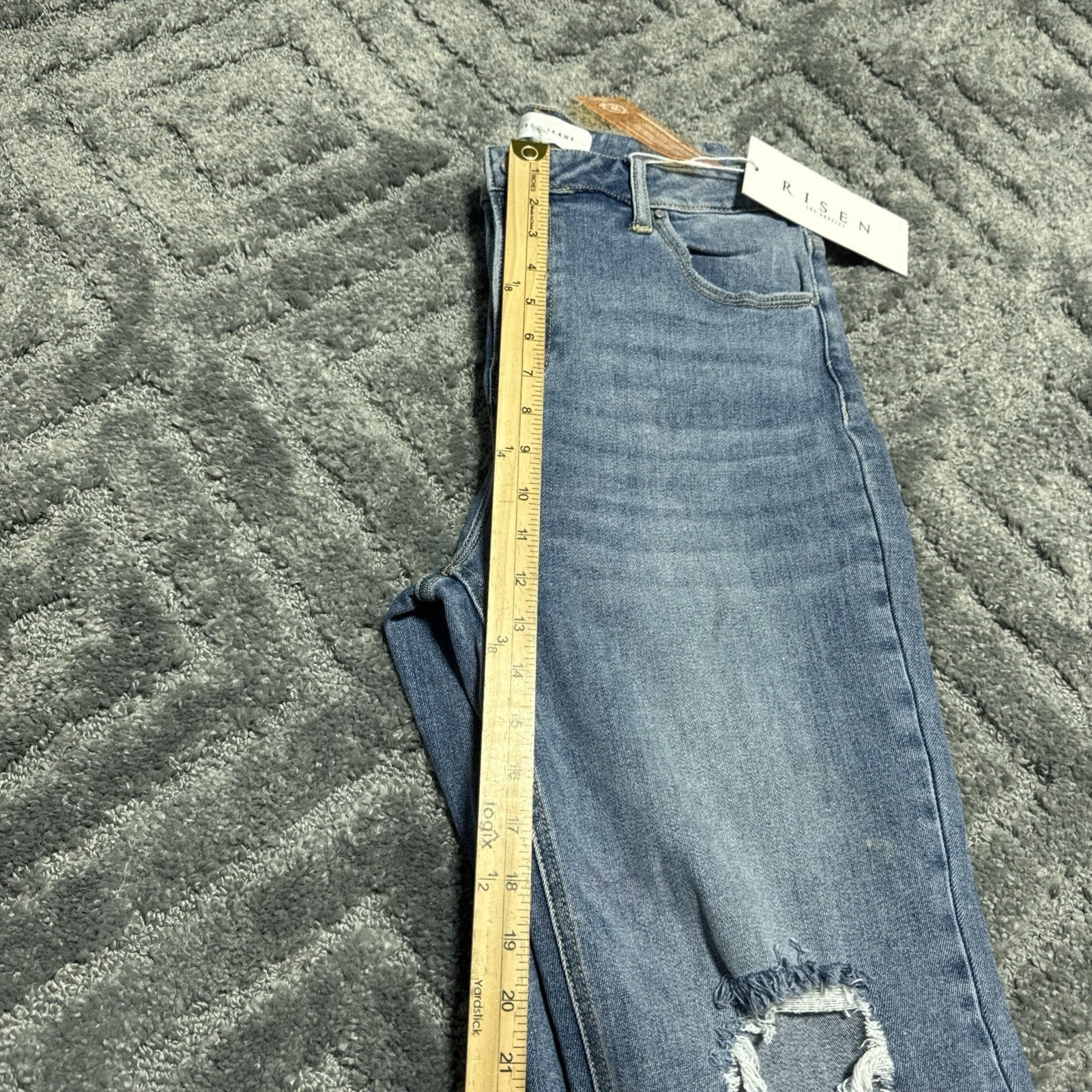 Risen LA Ashley jeans 15/32 Waist Distressed Wide Leg High Rise Women’s New