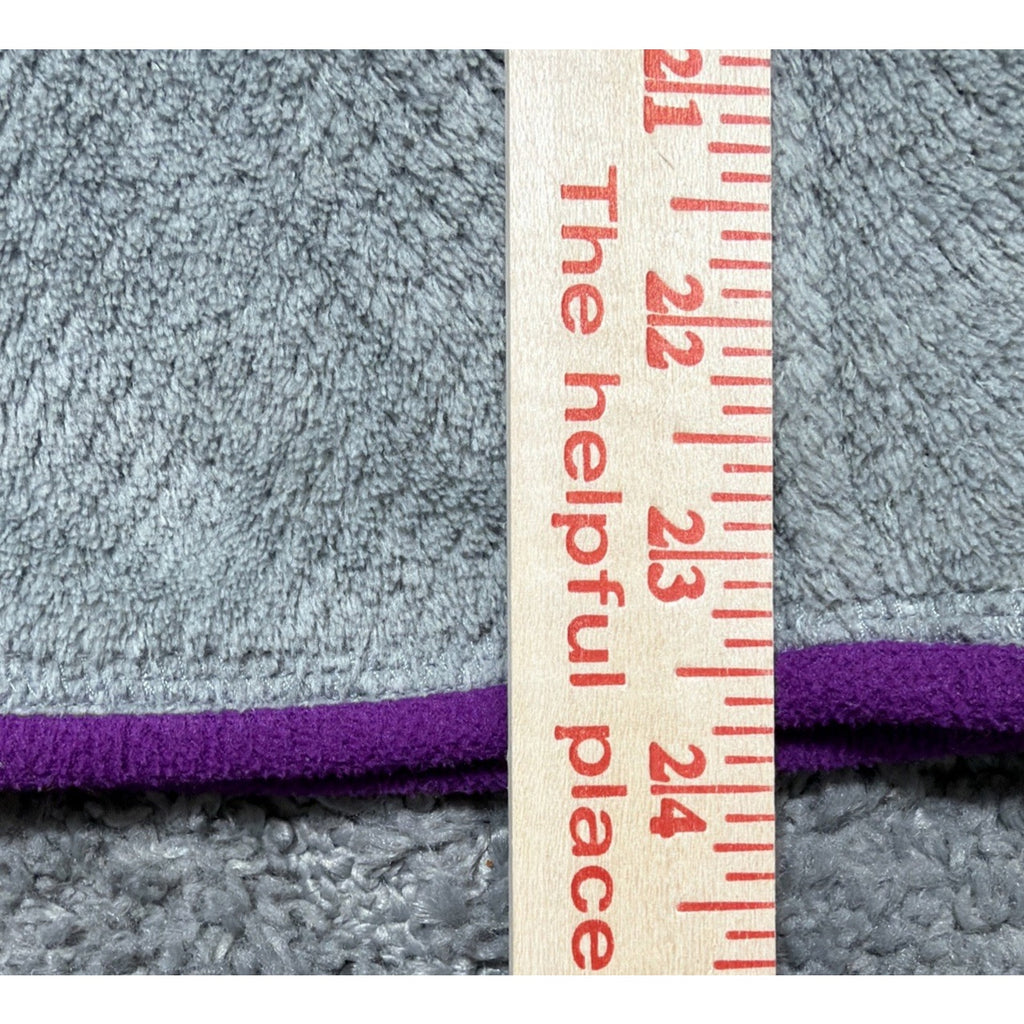 Patagonia Women's Soft Fleece Re-Tool Snap-T Pullover Jacket Gray Purple Medium