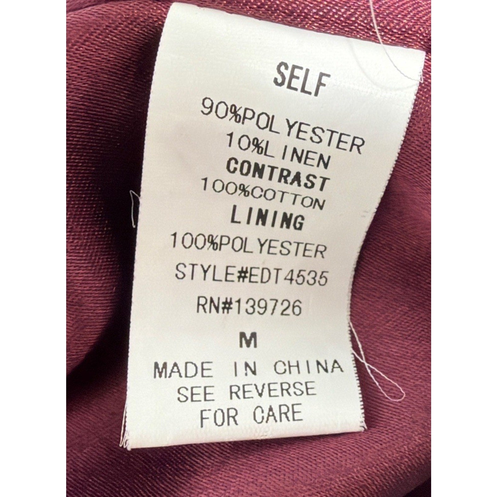 Honey Punch Quilted Linen Blend Red White Stripe Zip Front Lined Vest Medium