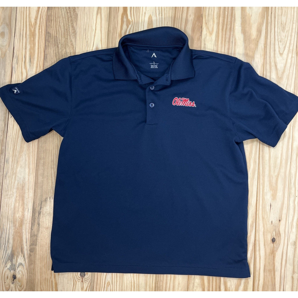 Women’s Antigua Ole Miss Rebels Tribute Performance Navy Polo Size Large