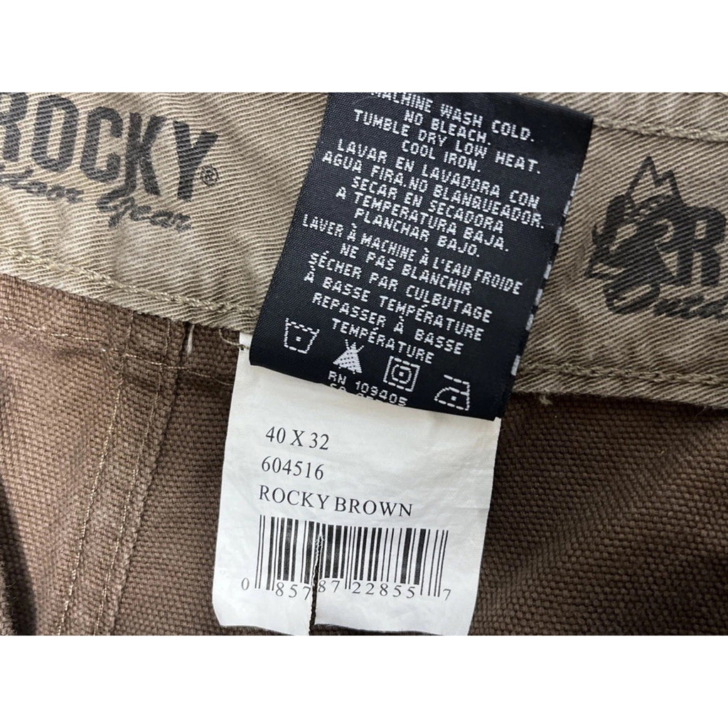 Rocky Outdoor Gear Mens Heavy Duty Canvas Cargo Work Pants 40x32 Brown