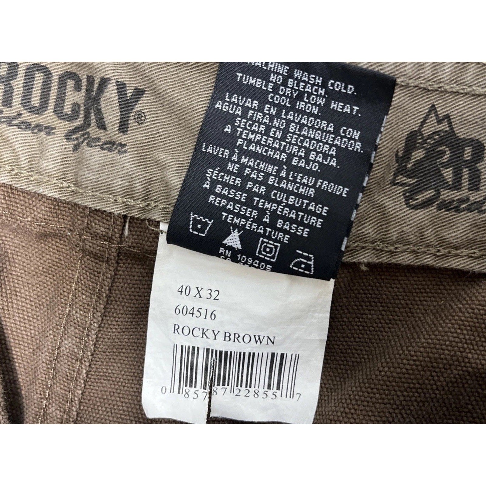Rocky Outdoor Gear Mens Heavy Duty Canvas Cargo Work Pants 40x32 Brown