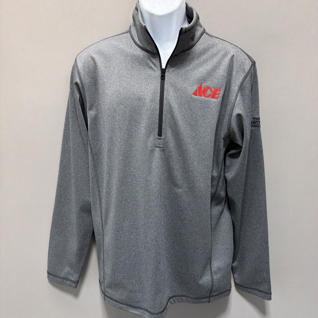 North Face Tech Fleece 1/4 Zip Men’s M Pullover Sweater Gray Outdoors Casual