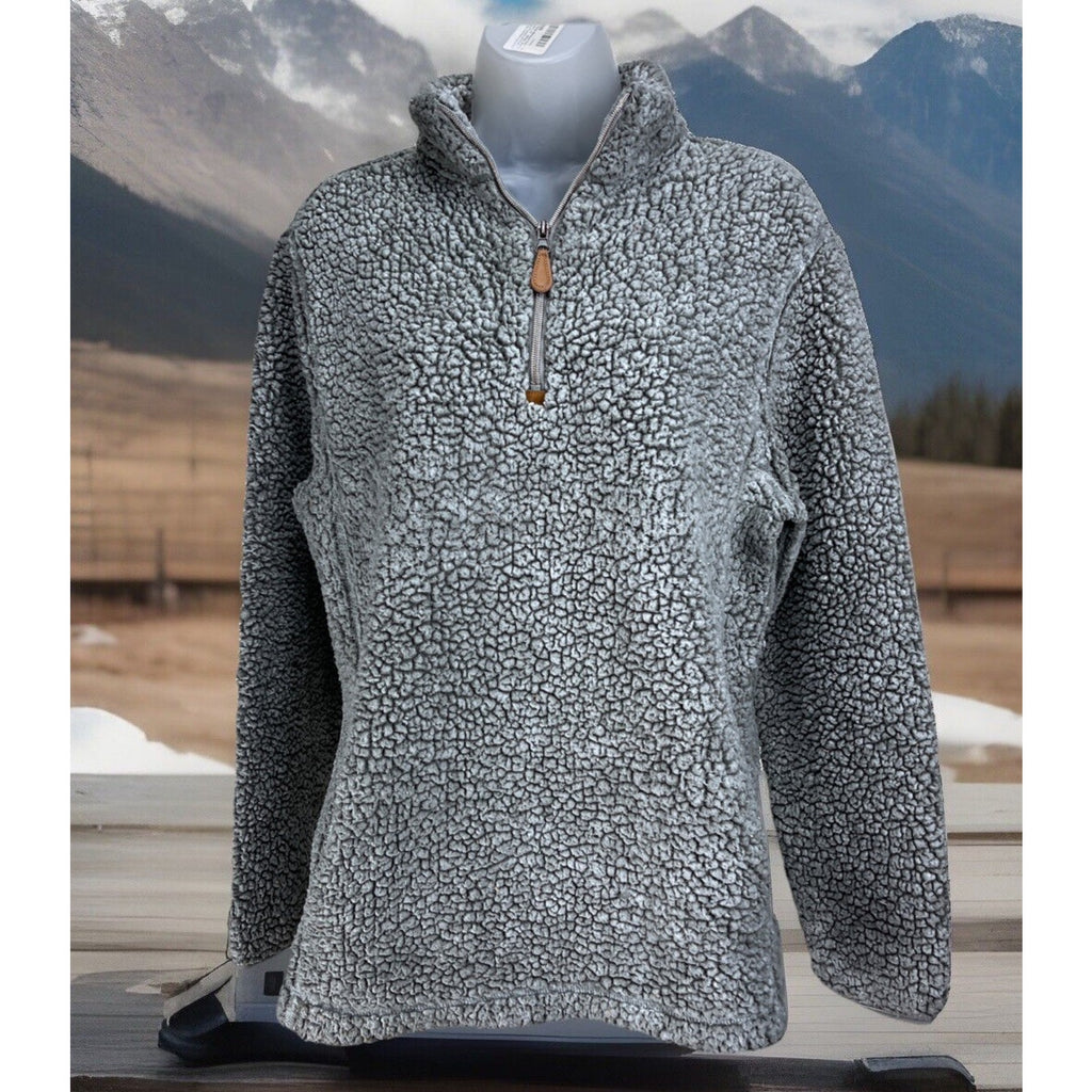 Katydid Gray Frosty Tipped Sherpa Pullover Size Medium