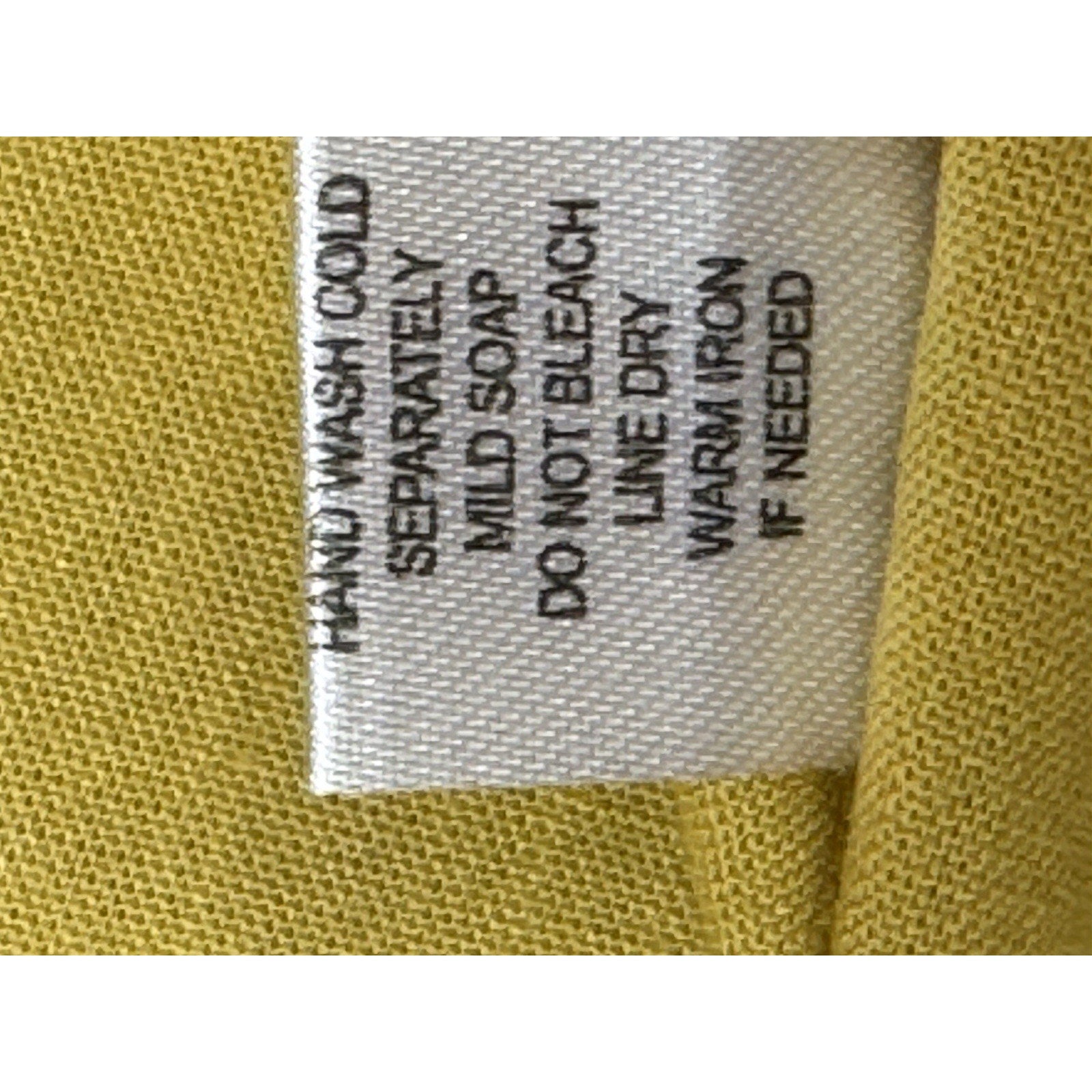 For Cynthia (Rowley) Linen Blend Mustard Women's Asymmetrical Dress Size Medium