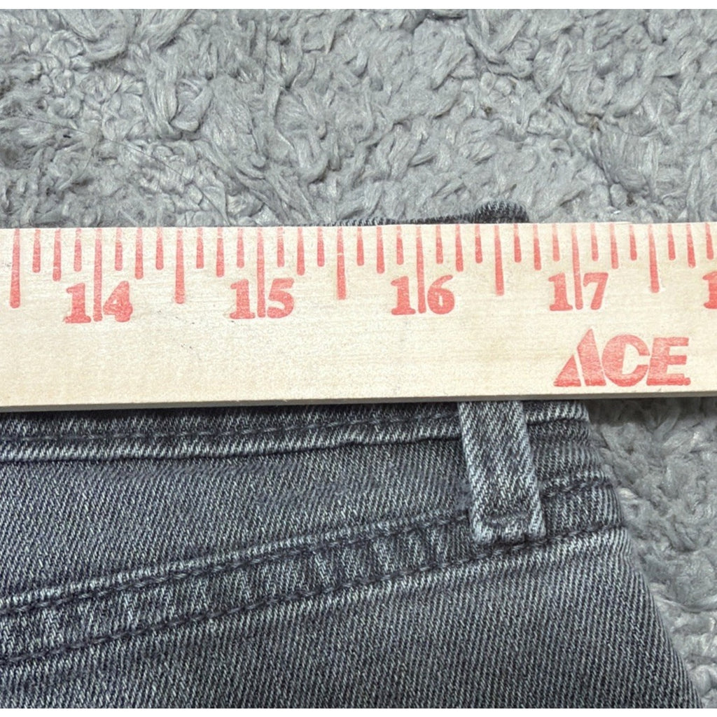 Levi’s Demi Curve Jeans Womens 16/33 Gray Mid Rise Slim Straight Stretch Denim