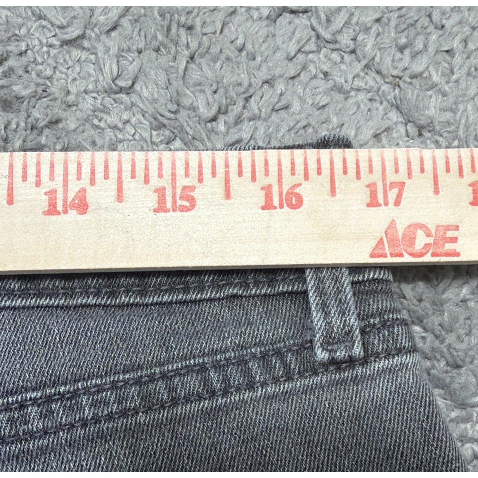 Levi’s Demi Curve Jeans Womens 16/33 Gray Mid Rise Slim Straight Stretch Denim