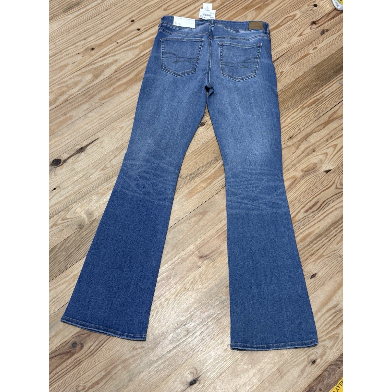 American Eagle Blue Jeans Next Level Stretch Midrise Kick Boot Women’s 8L NWT