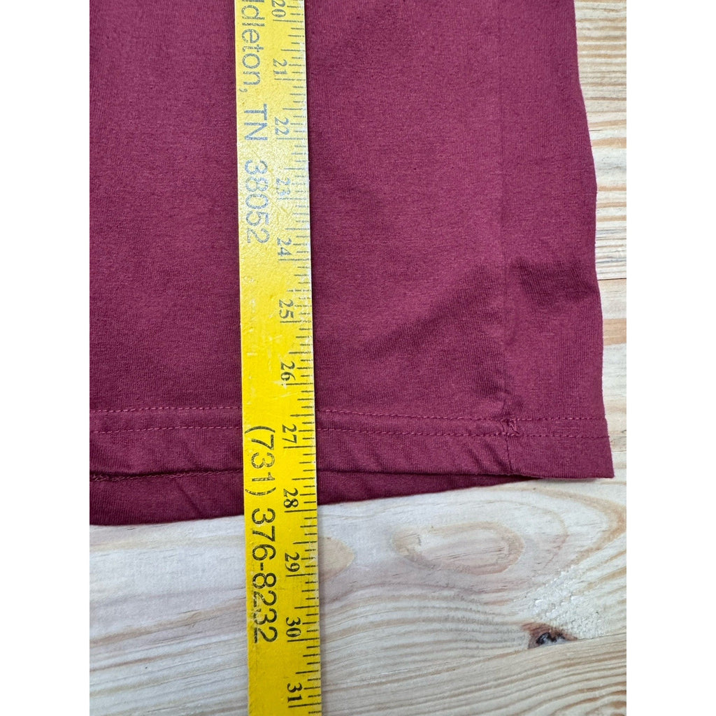 Vintage Haband Men's Maroon Long Sleeve V-Neck Thermal Shirt Size XL