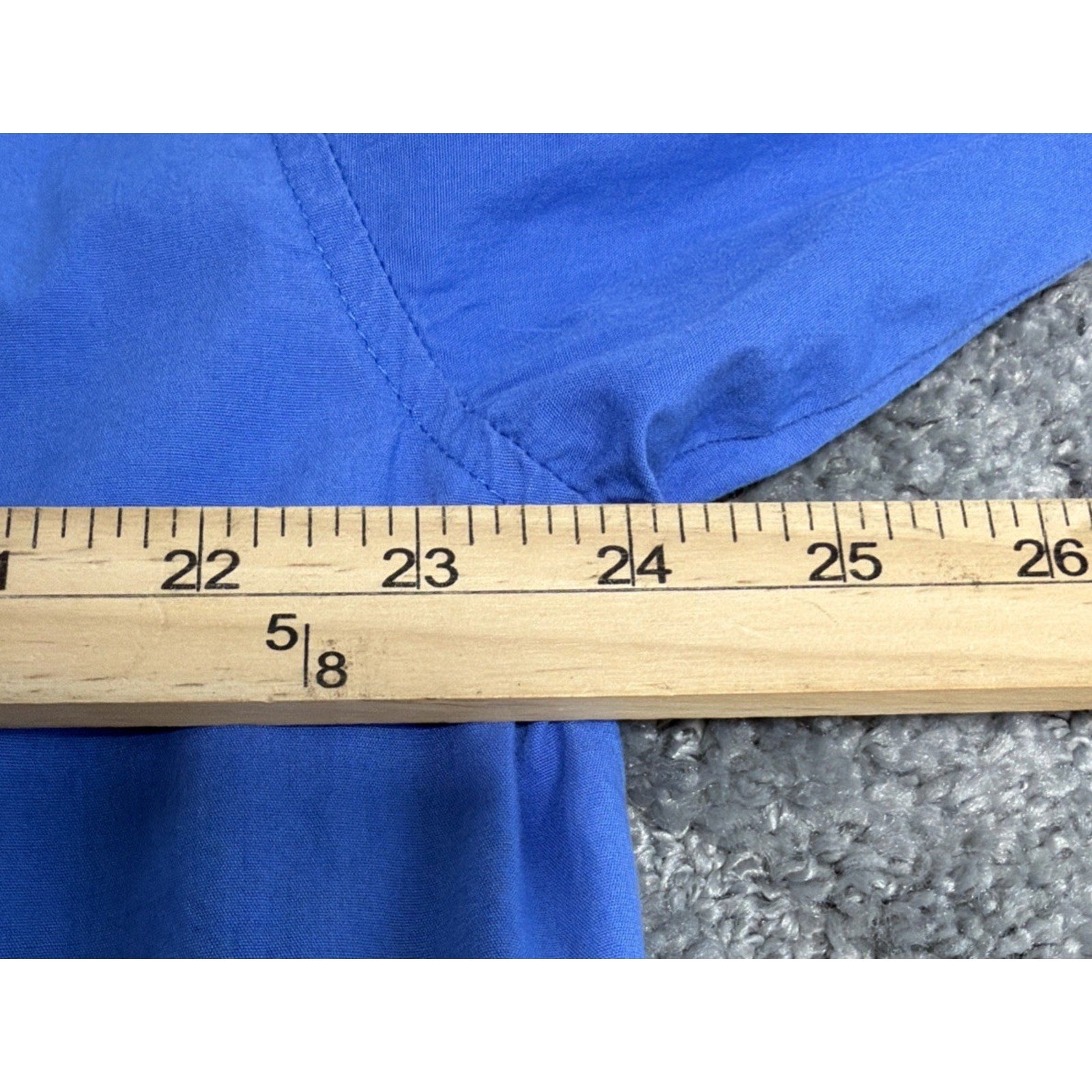 Columbia PFG Short Sleeve Caped Fishing Shirt Medium Royal Blue