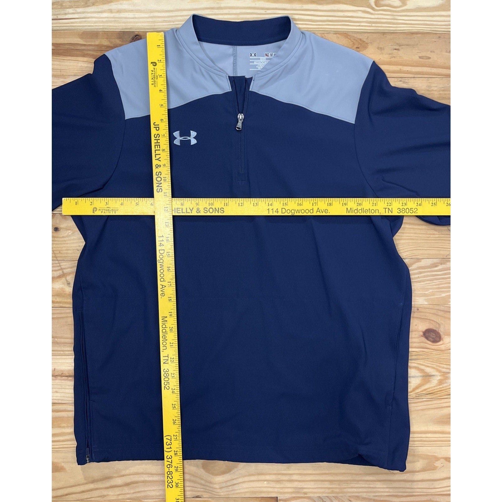 Under Armour Triump Cage Midnight Navy Storm Wind Shirt Men’s M