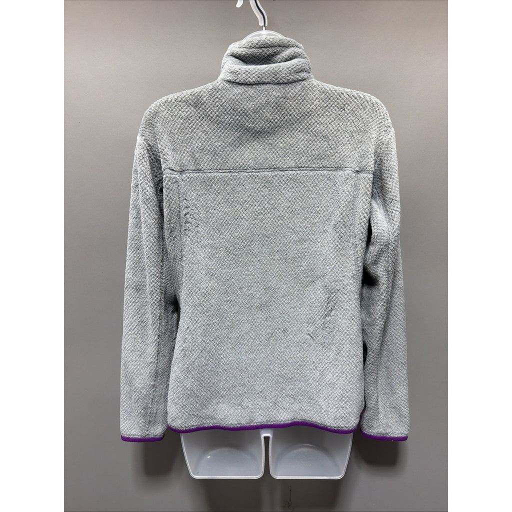 Patagonia Women's Soft Fleece Re-Tool Snap-T Pullover Jacket Gray Purple Medium