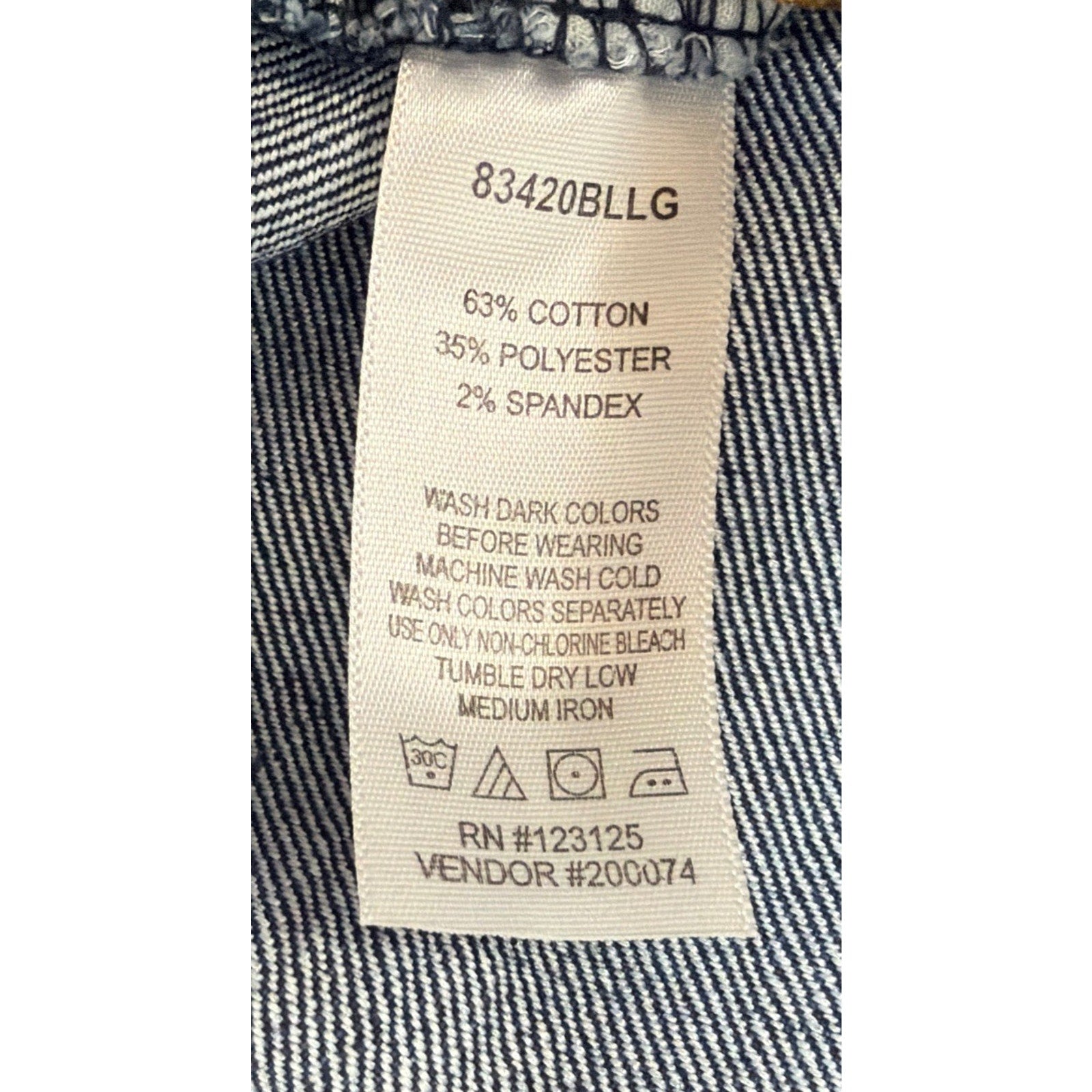 Metro Blues Women's 12 Blue Modern Bootcut Dark Wash Stretch Denim Jeans 33x31