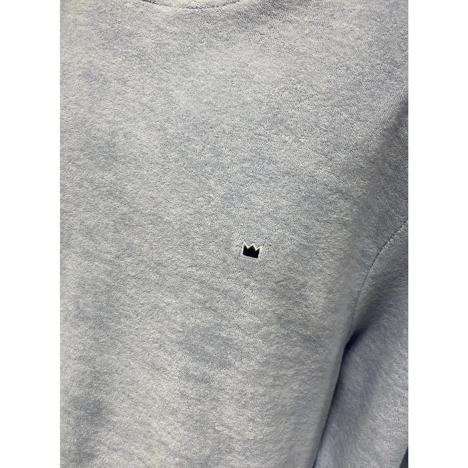 Crown & Ivy Mens M Blue Sub Hoodie Long Sleeve Terry Cloth Pullover