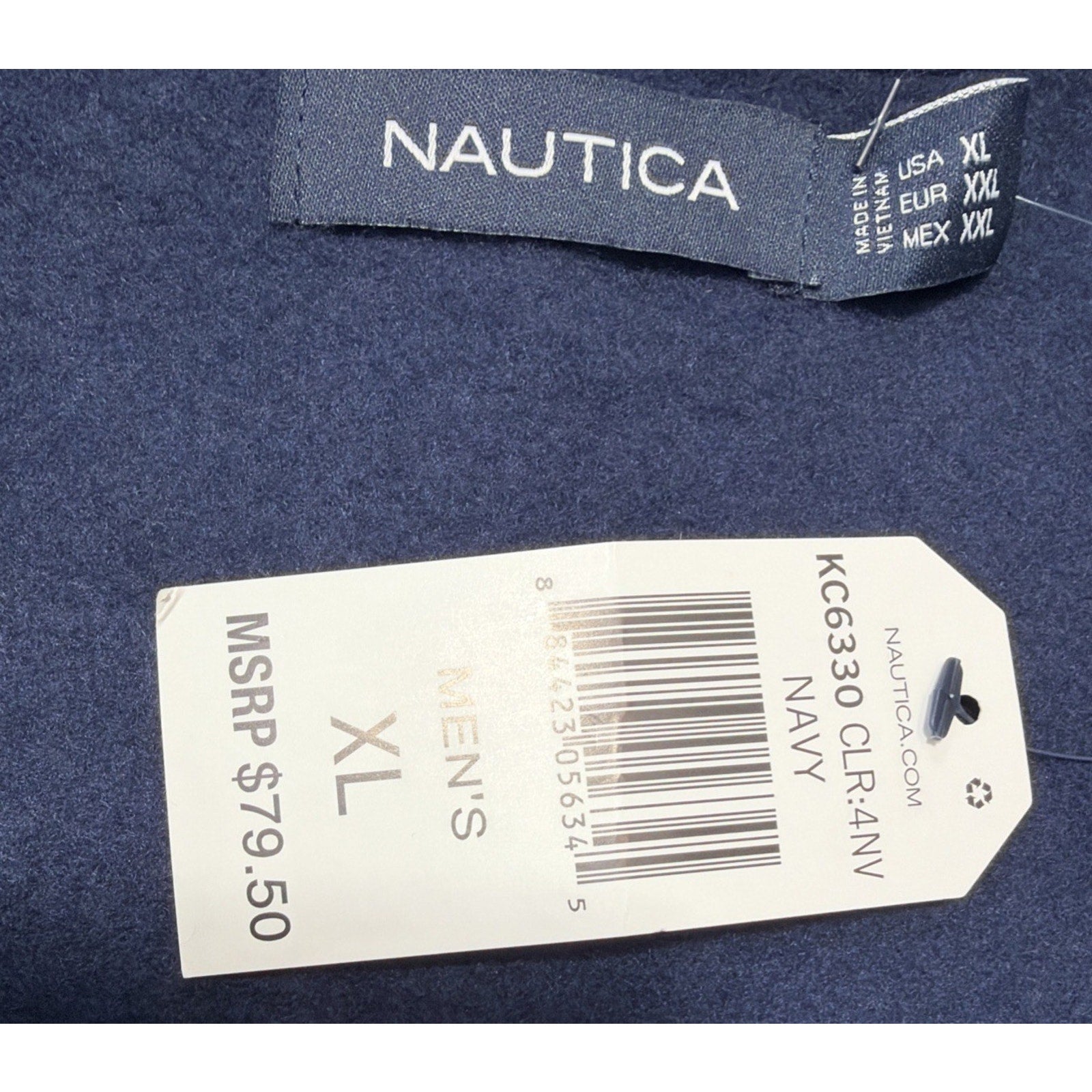 NAUTICA Navtech Men's XL Fleece 1/4 Zip Sweater, Mock-Neck Pullover Sweatshirt