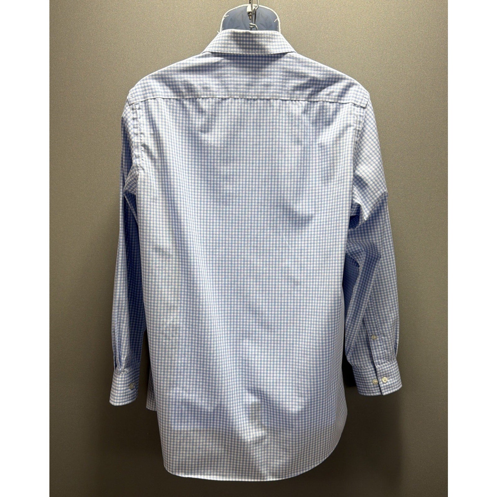 Michael Kors Non Iron Men's Spread Collar Dress Shirt Size 15.5 32/33 M Blue