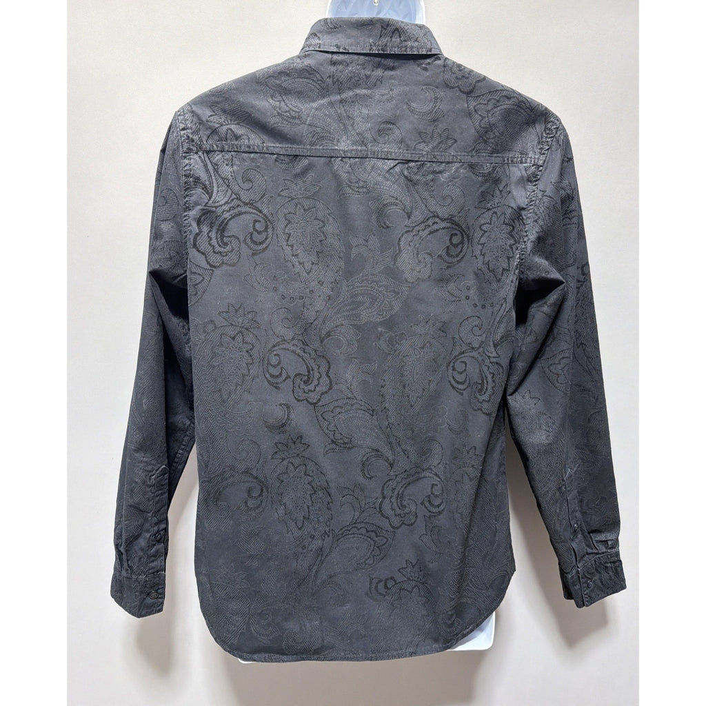 Truth Substance Common Sense Men’s Embroidered Velvet Paisley Detail Shirt M