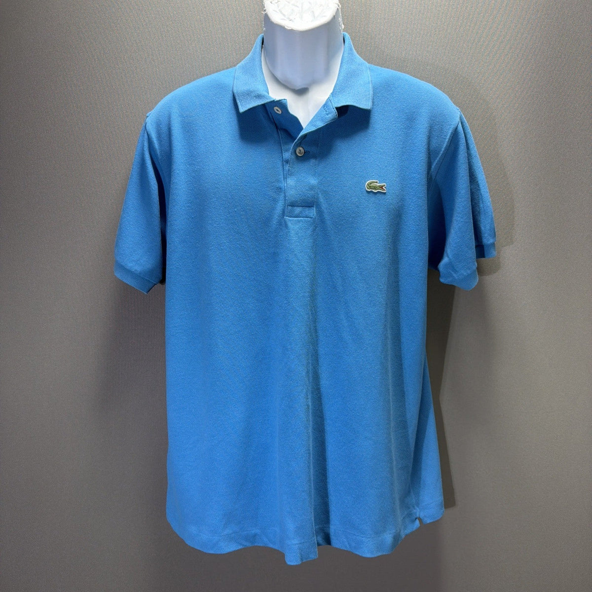 Lacoste Men's Size 5 Blue Short Sleeve Sport Alligator Polo Shirt Flaw