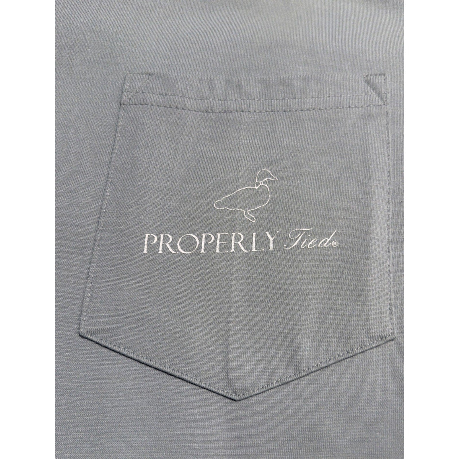 Properly Tied Mens Fj Cruiser T Shirt Blue 100% Pima Cotton Front Pocket XL